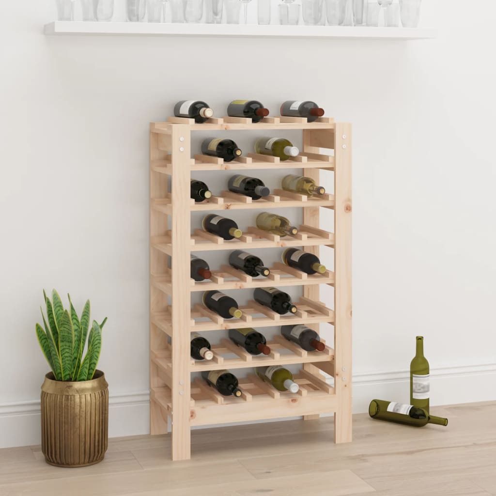 Wine Rack Solid Wood Pine