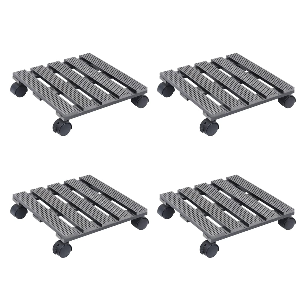 Plant Trolleys 4 Pcs 30X30X7,5 Cm Wpc