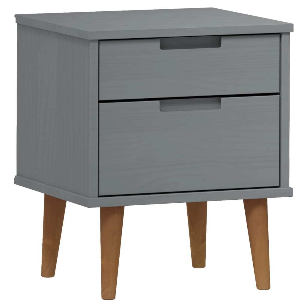 Bedside Cabinet Molde 40X35X48 Cm Solid Wood Pine