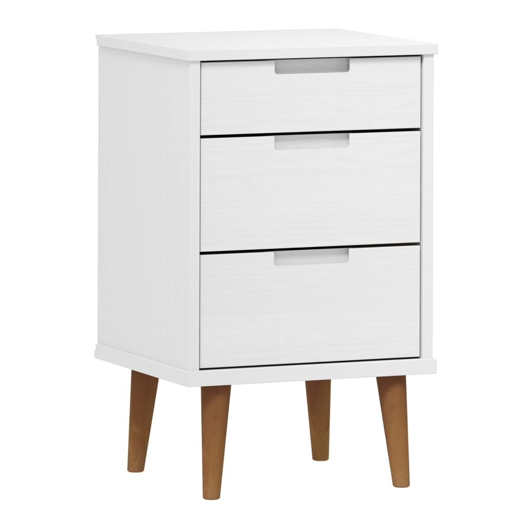 Bedside Cabinet Molde 40X35X65 Cm Solid Wood Pine