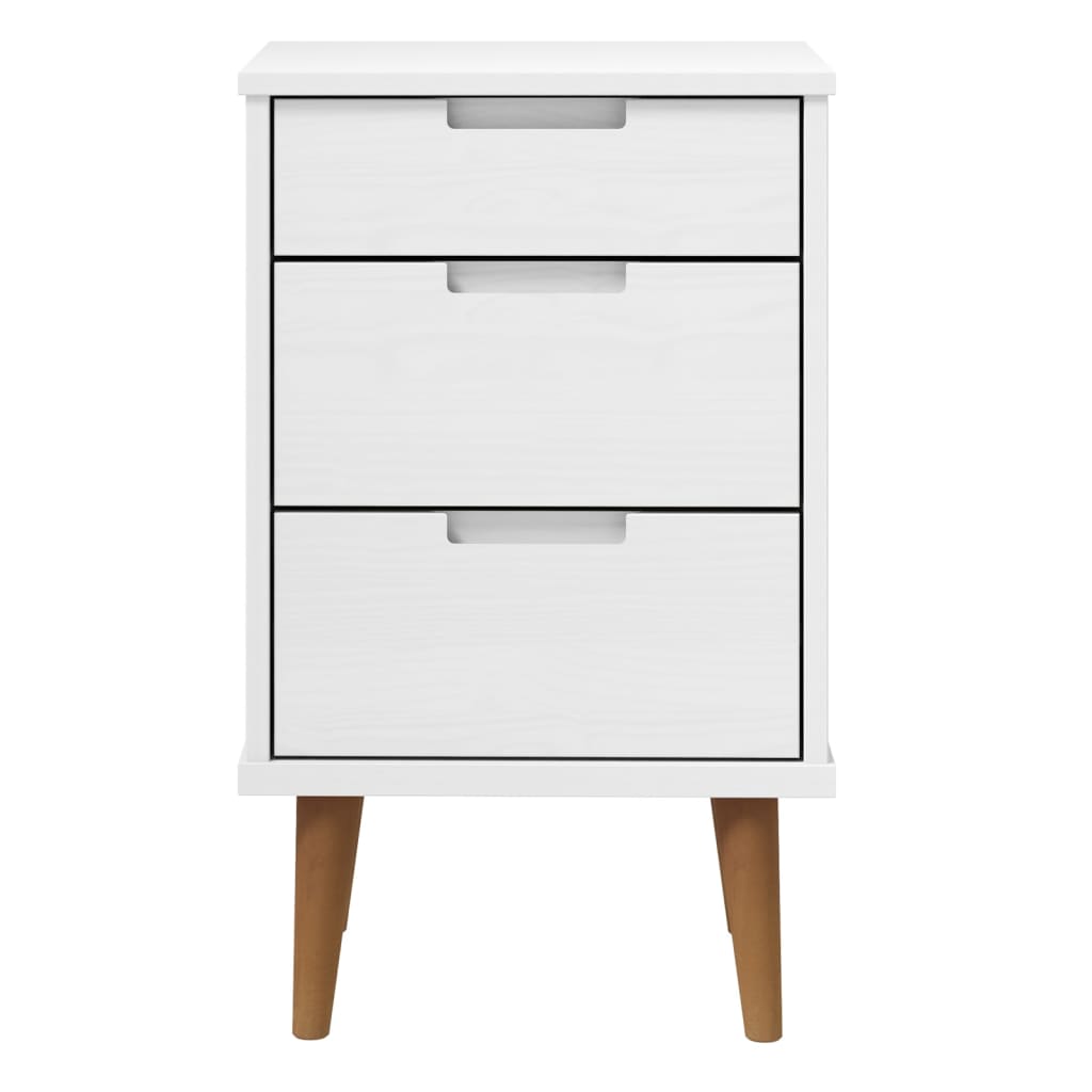 Bedside Cabinet Molde 40X35X65 Cm Solid Wood Pine
