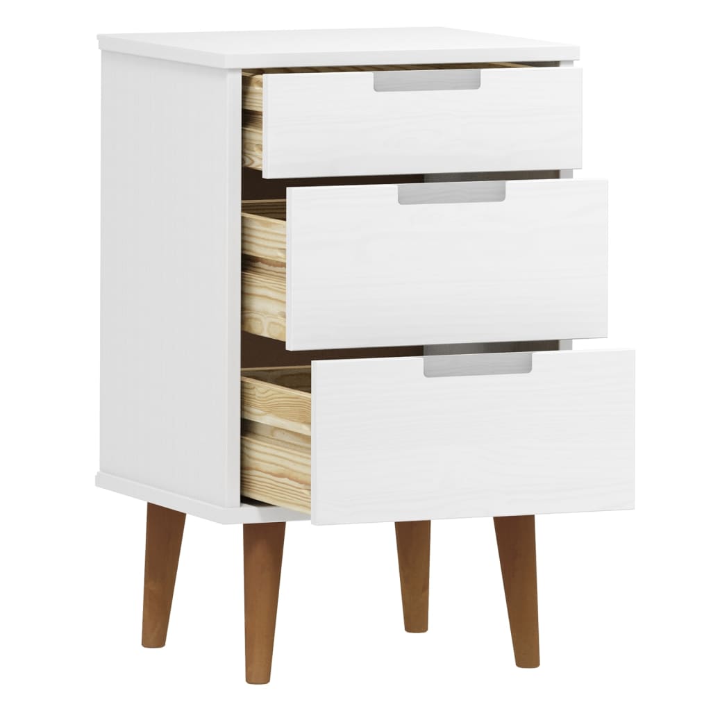Bedside Cabinet Molde 40X35X65 Cm Solid Wood Pine