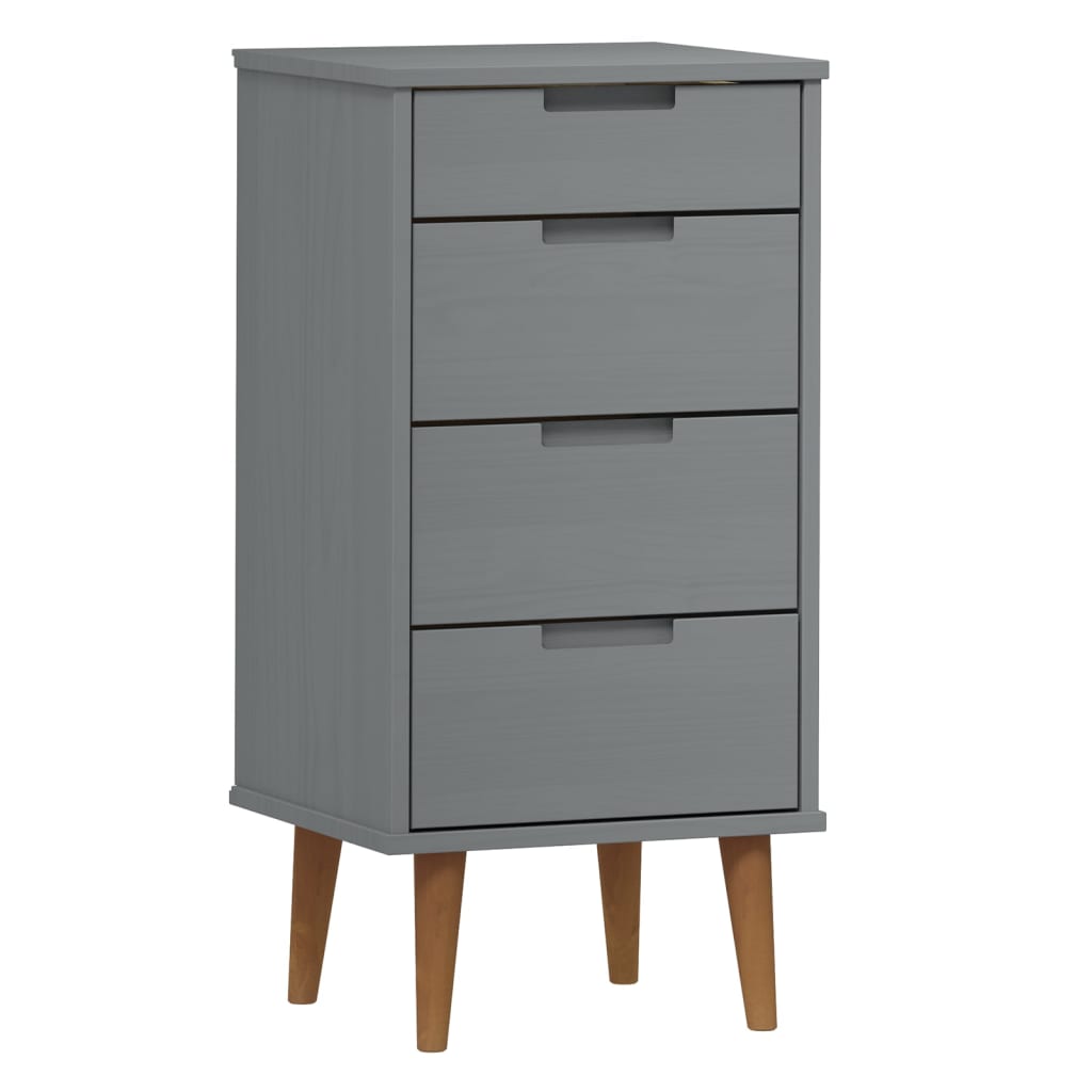 Drawer Cabinet Molde 40X35X82 Cm Solid Wood Pine
