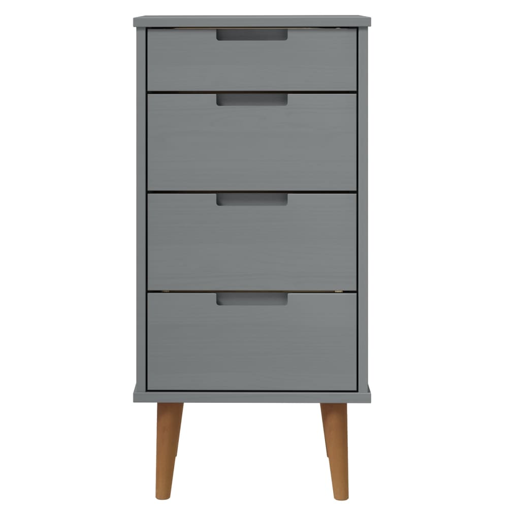 Drawer Cabinet Molde 40X35X82 Cm Solid Wood Pine