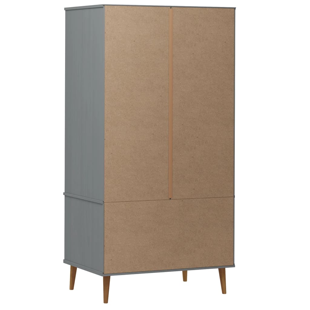 Wardrobe Molde 90X55X175 Cm Solid Wood Pine