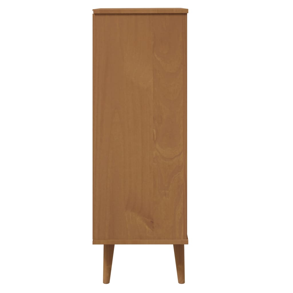 Shoe Cabinet Molde Brown 59,5X35X103 Cm Solid Wood Pine