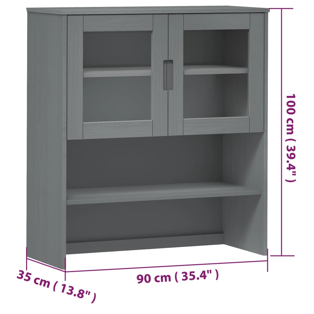 Top For Highboard Molde 90X35X100 Cm Solid Wood Pine