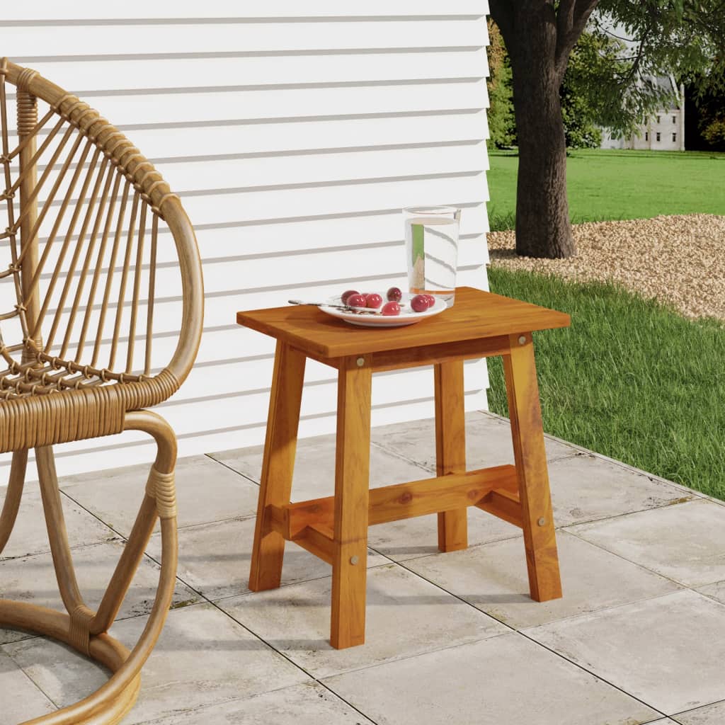 Stool Brown Round Solid Wood Acacia