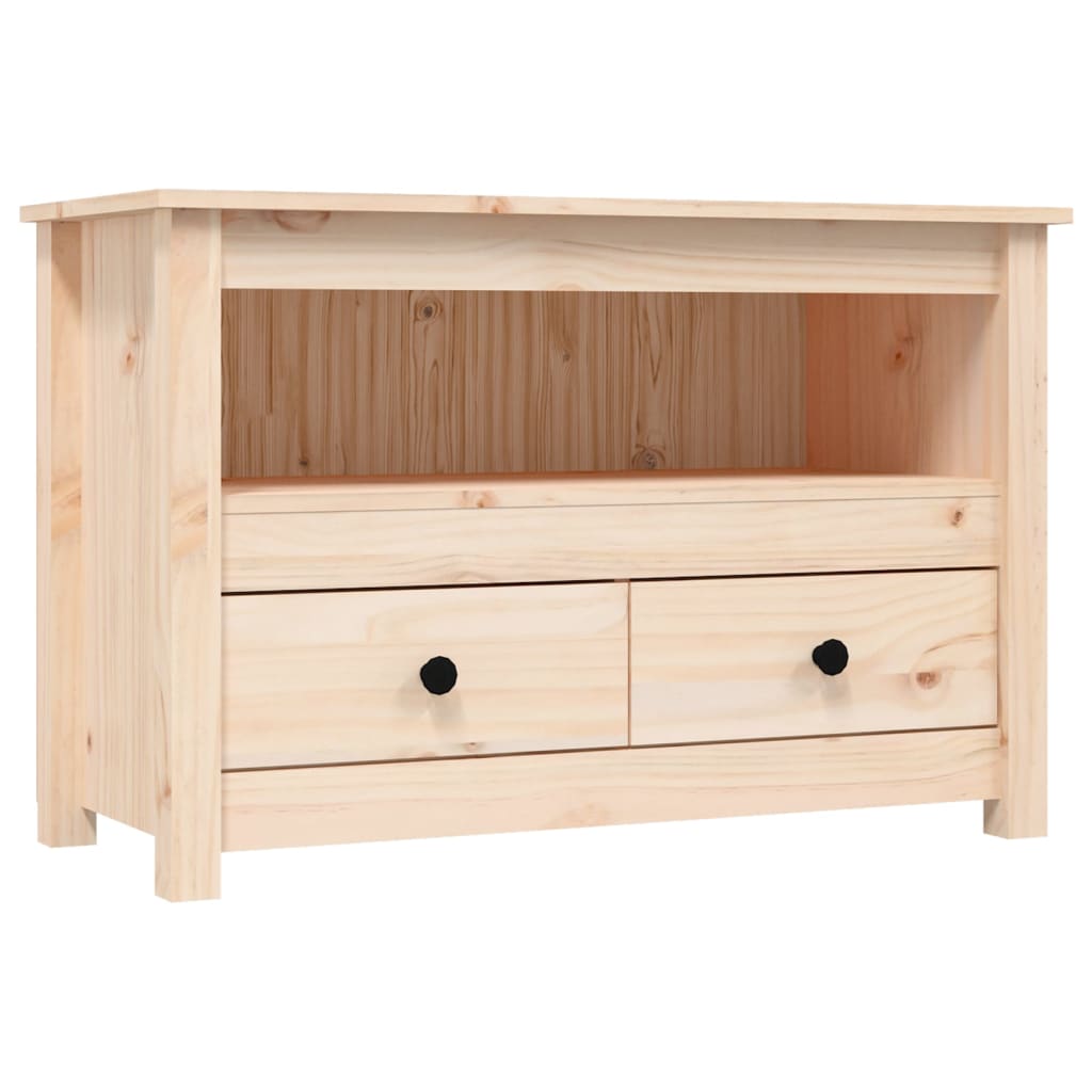 Tv Cabinet 79X35X52 Cm Solid Wood Pine
