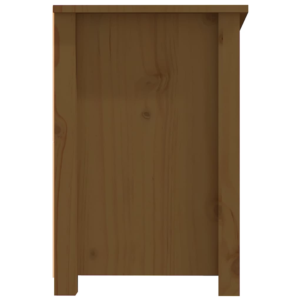 Tv Cabinet 114X35X52 Cm Solid Wood Pine