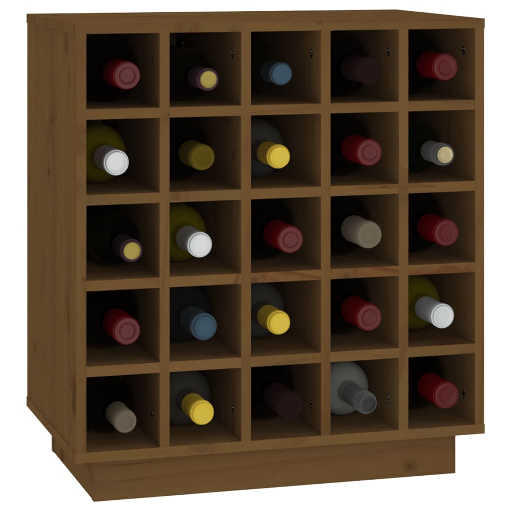 Wine Cabinet 55.5X34X61 Cm Solid Wood Pine