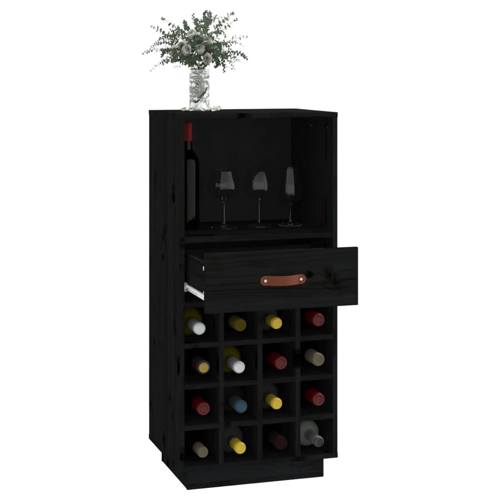 Wine Cabinet 45X34X100 Cm Solid Wood Pine