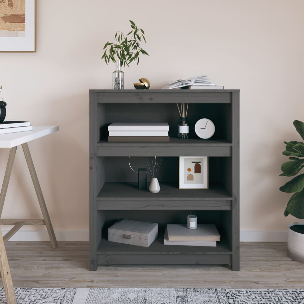Book Cabinet 80X35X Solid Wood Pine