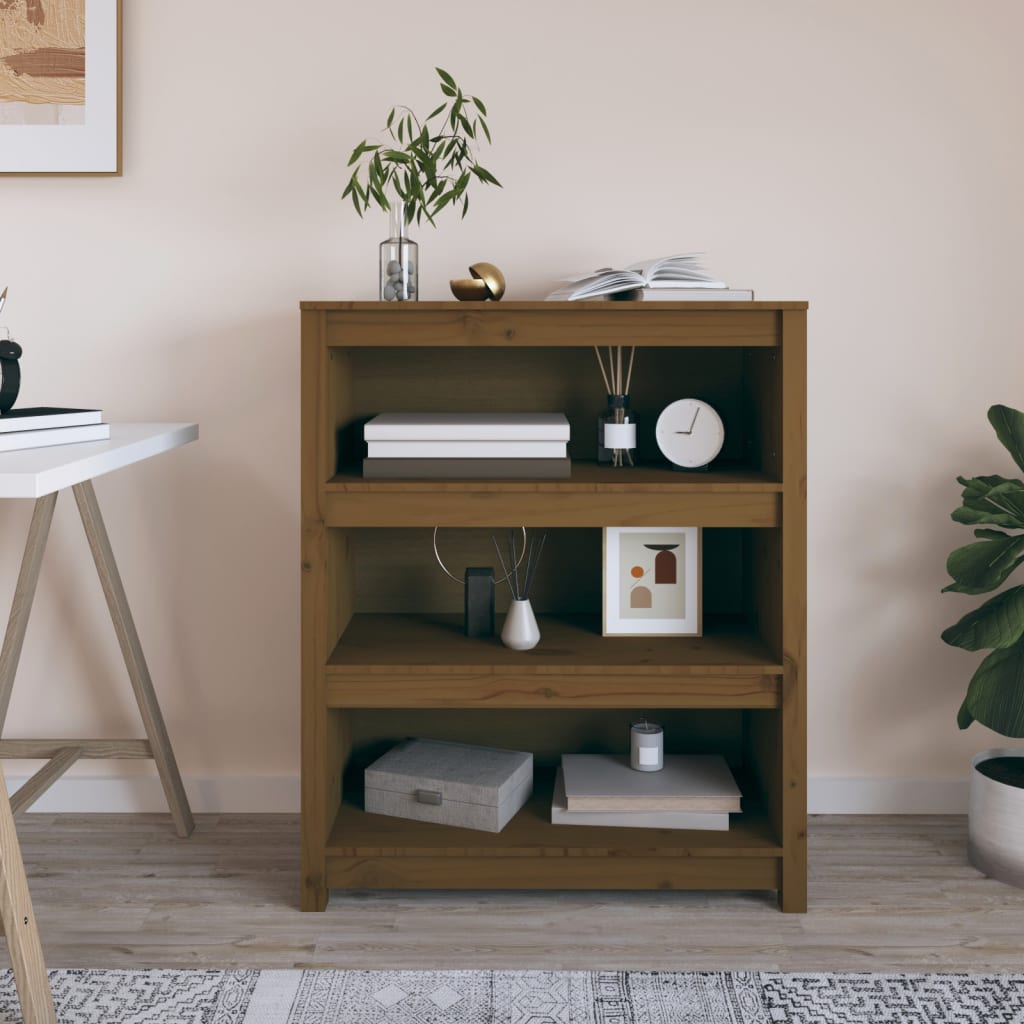 Book Cabinet 80X35X Solid Wood Pine