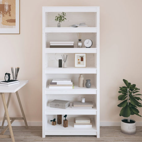 Book Cabinet 80X35X Solid Wood Pine