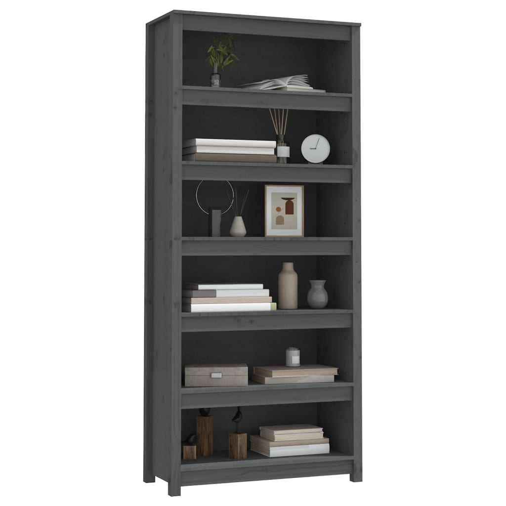 Book Cabinet 80X35X Solid Wood Pine