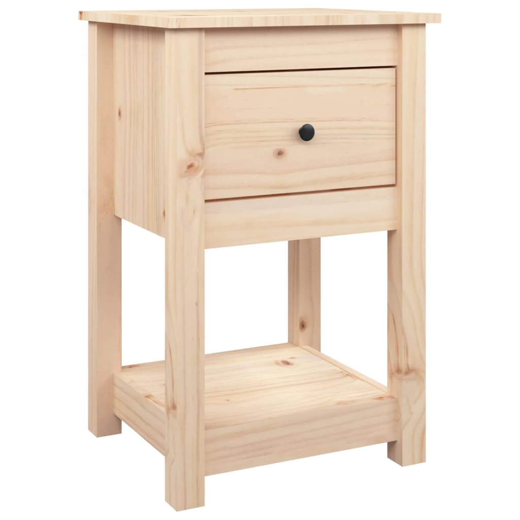 Bedside Cabinet 40X35X61.5 Cm Solid Wood Pine