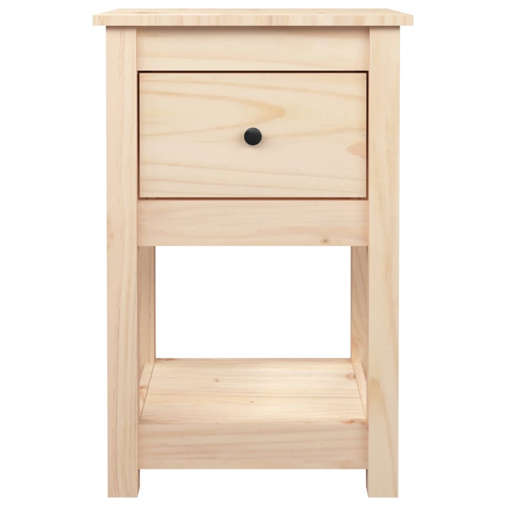 Bedside Cabinet 40X35X61.5 Cm Solid Wood Pine