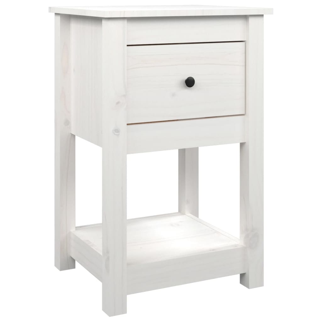 Bedside Cabinet 40X35X61.5 Cm Solid Wood Pine