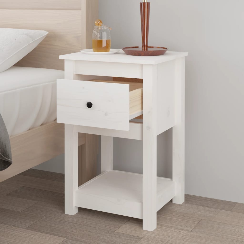 Bedside Cabinets 2 Pcs 40X35X61.5 Cm Solid Wood Pine