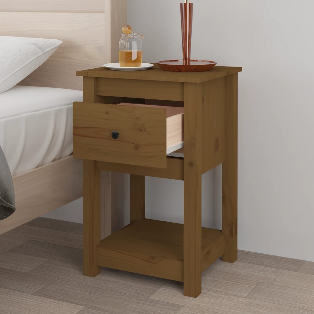 Bedside Cabinets 2 Pcs 40X35X61.5Cm Solid Wood Pine