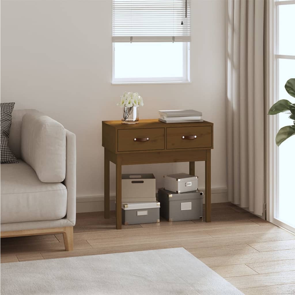 Console Table 114X40X75 Cm Solid Wood Pine