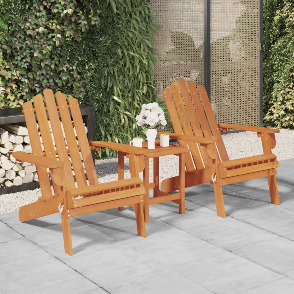 Garden Adirondack Chairs 2 Pcs Solid Wood Acacia