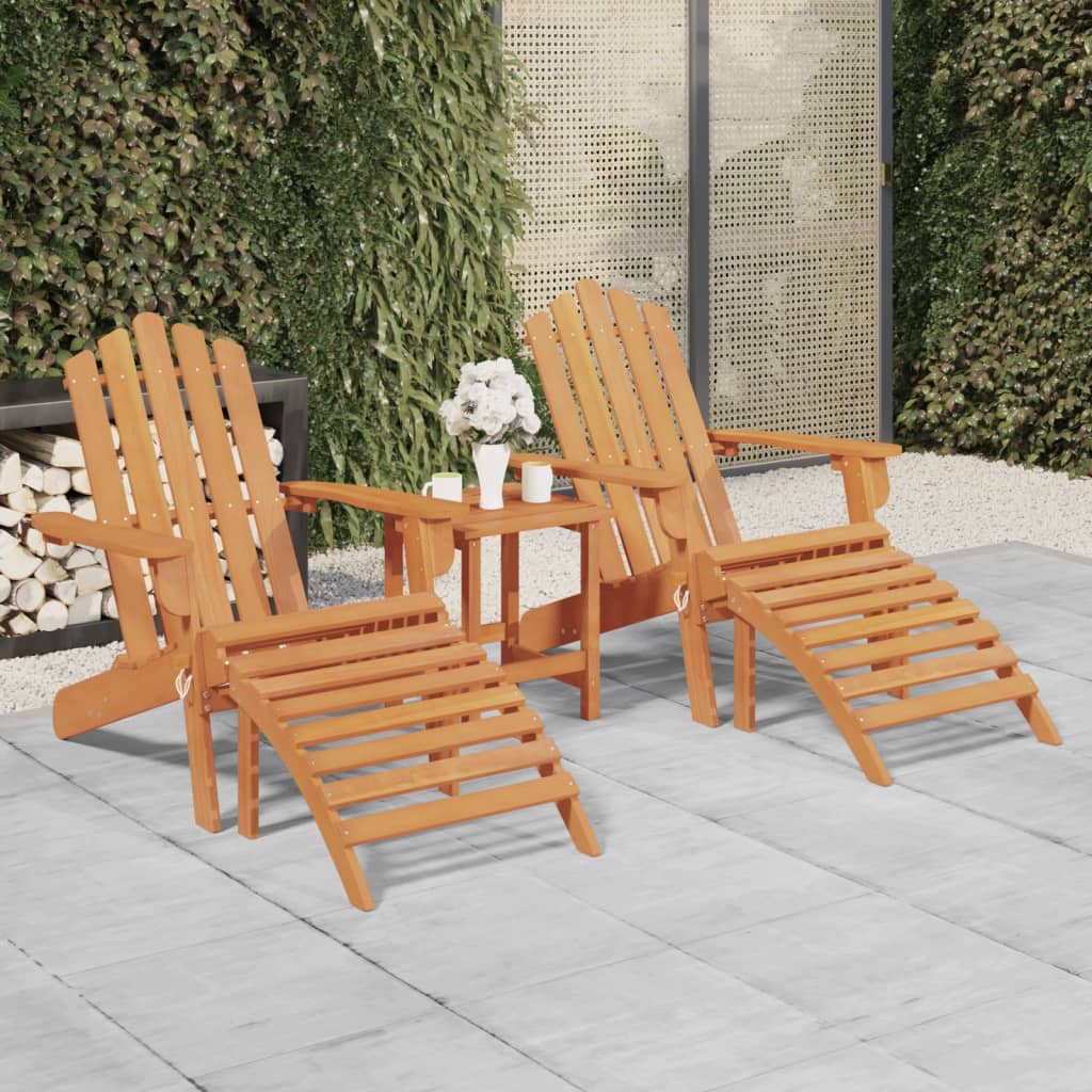 Garden Adirondack Chairs 2 Pcs Solid Wood Acacia