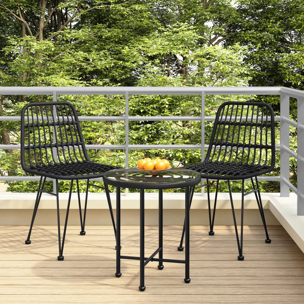 Garden Chairs 2 Pcs 48X62X84 Cm Pe Rattan