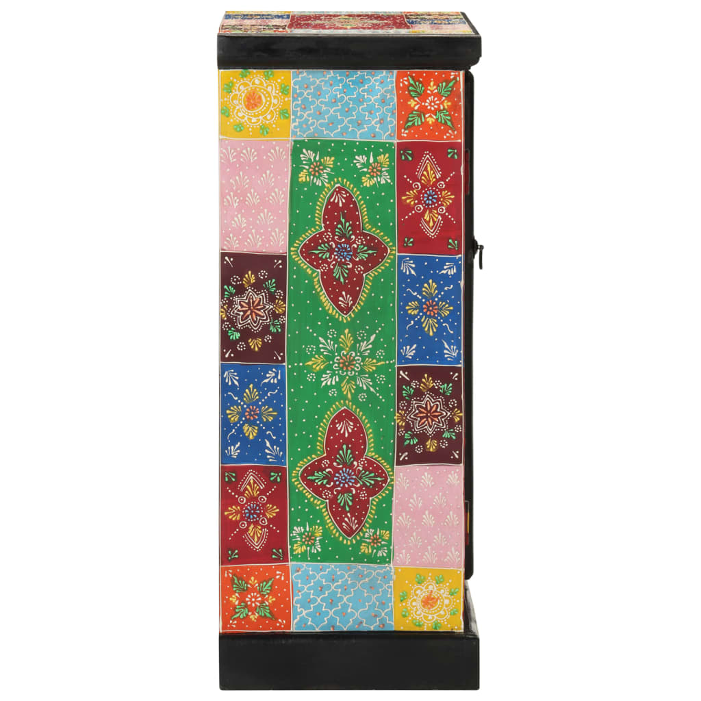 Hand Painted Sideboard With Doors 53X30X75 Cm Solid Wood Mango