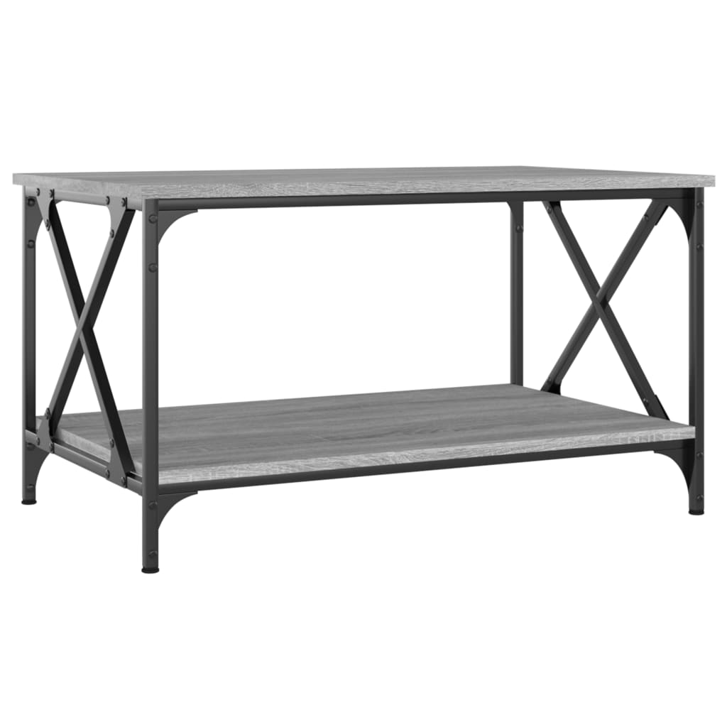 Coffee Table 80X50X45 Cm Engineered Wood And Iron