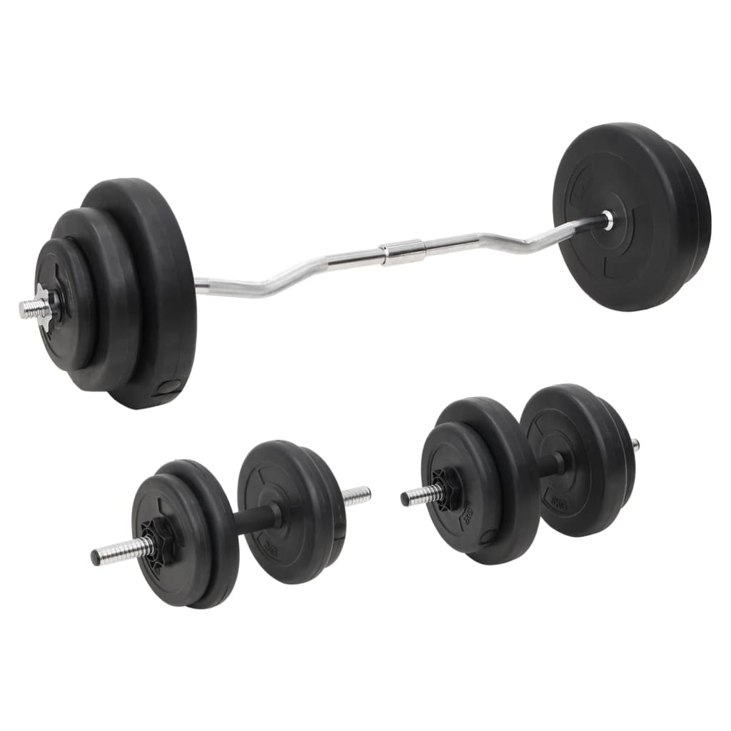 Barbell And Dumbbell With Plates