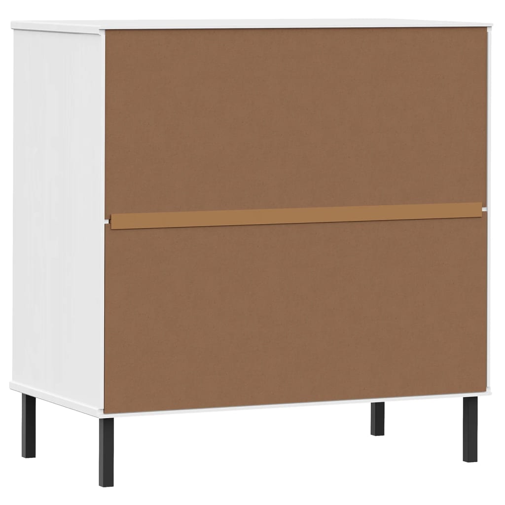 Sideboard With 3 Drawers 77X40X79.5 Cm Solid Wood Oslo