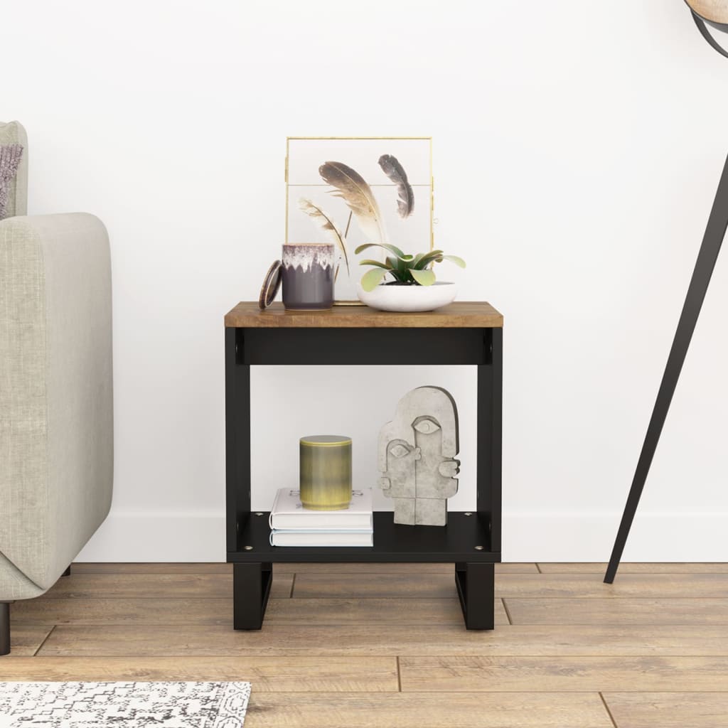 Coffee Table 40X31X46 Cm Solid Wood Mango&Engineered Wood