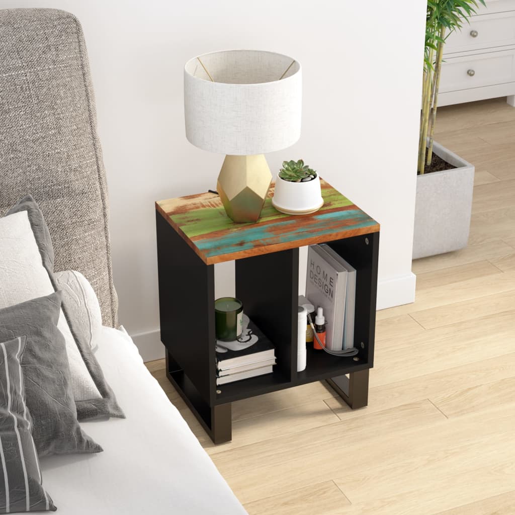 Side Table 40X31X46 Cm Solid Wood Acacia&Engineered Wood