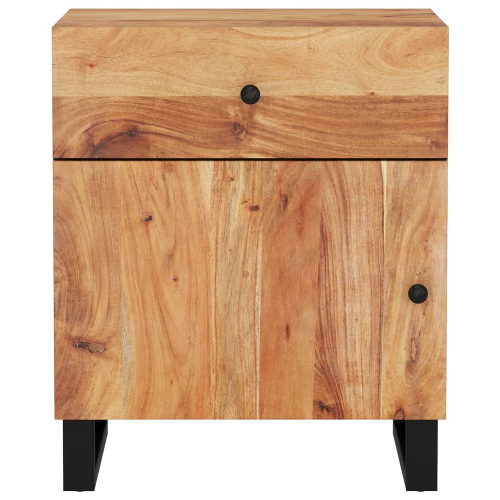 Bedside Cabinet 50X33X60 Cm Solid Wood Acacia&Engineered Wood