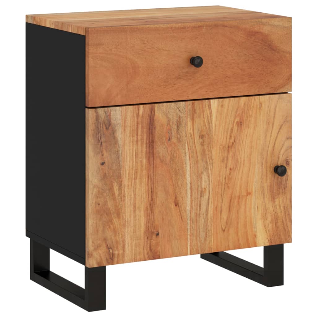 Bedside Cabinet 50X33X60 Cm Solid Wood Acacia&Engineered Wood