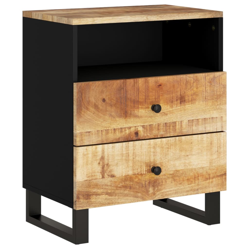 Bedside Cabinet 50X33X62 Cm Solid Wood Mango&Engineered Wood