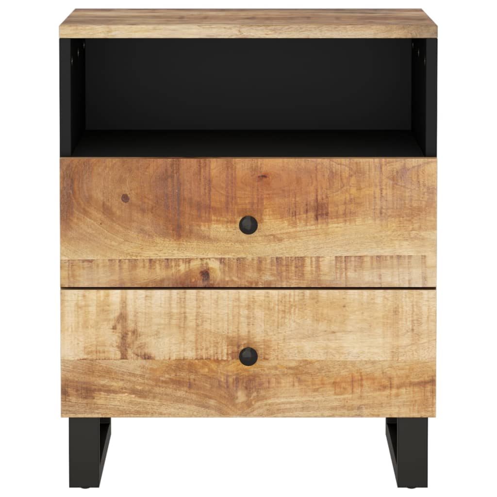 Bedside Cabinet 50X33X62 Cm Solid Wood Mango&Engineered Wood