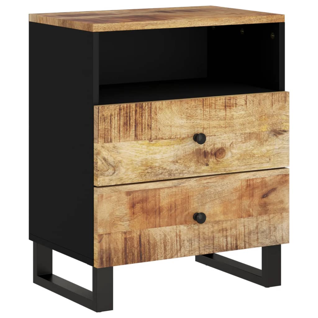 Bedside Cabinet 50X33X62 Cm Solid Wood Mango&Engineered Wood