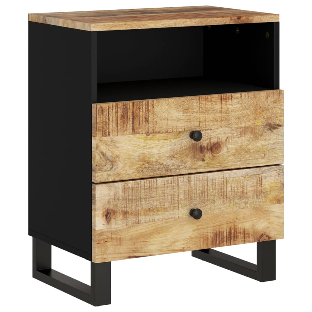 Bedside Cabinet 50X33X62 Cm Solid Wood Mango&Engineered Wood
