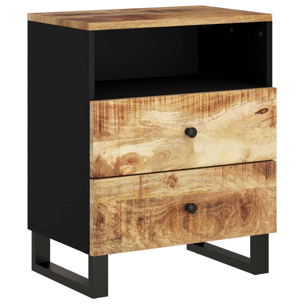 Bedside Cabinet 50X33X62 Cm Solid Wood Mango&Engineered Wood