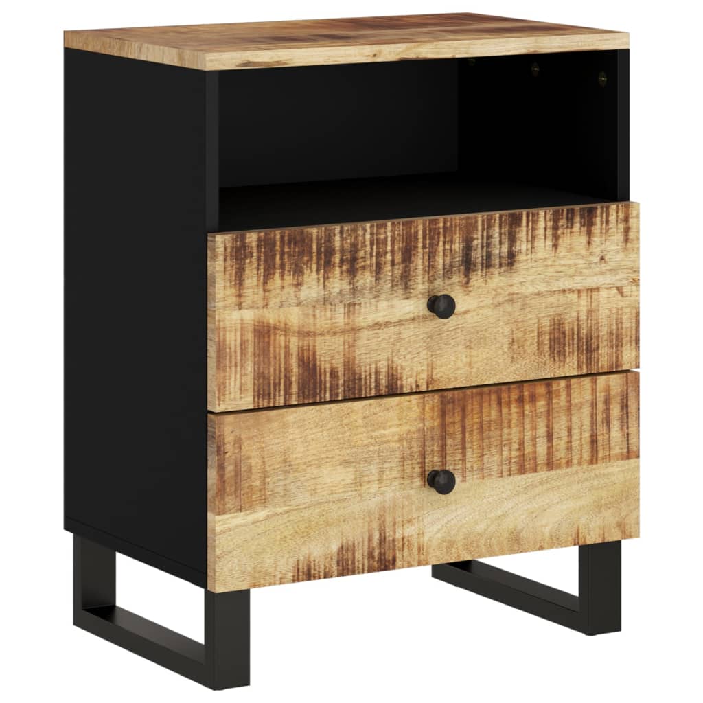 Bedside Cabinet 50X33X62 Cm Solid Wood Mango&Engineered Wood