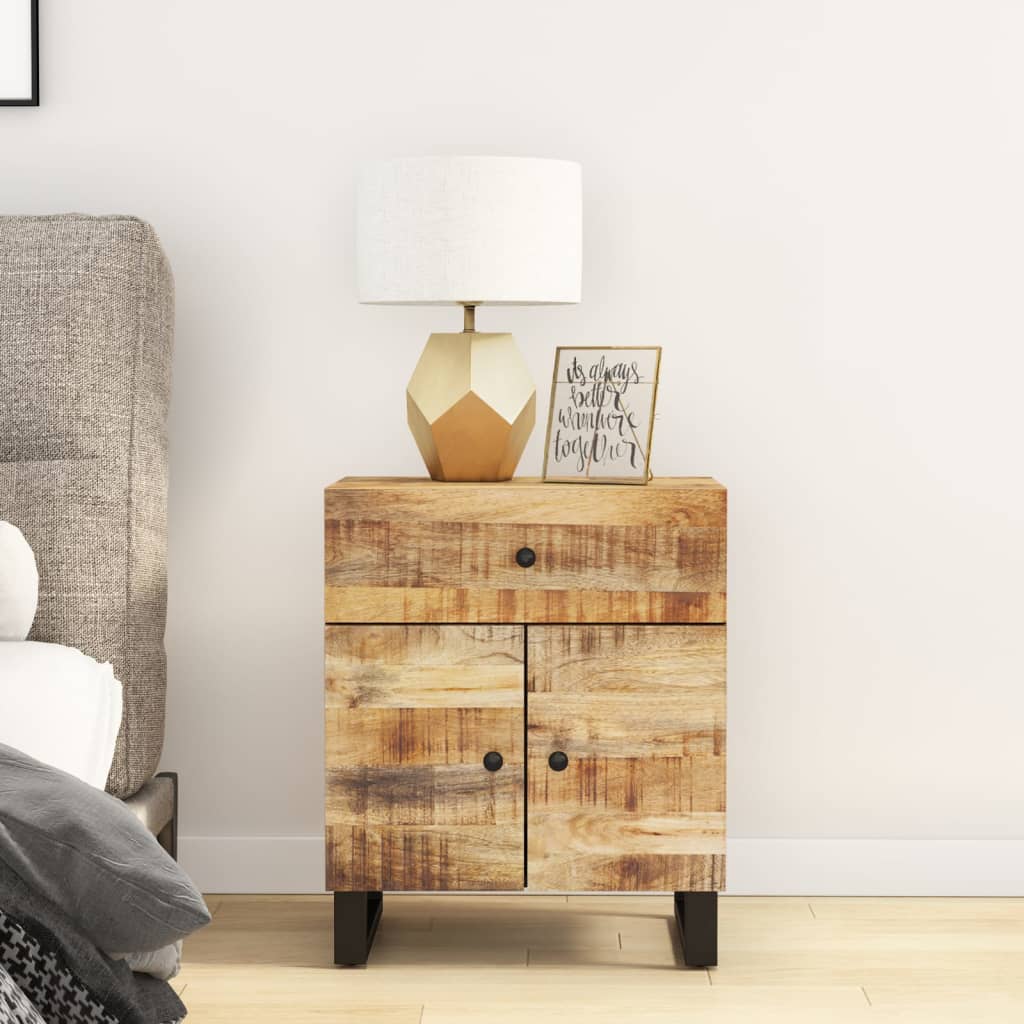 Bedside Cabinet 50X33X60 Cm Solid Wood Acacia&Engineered Wood
