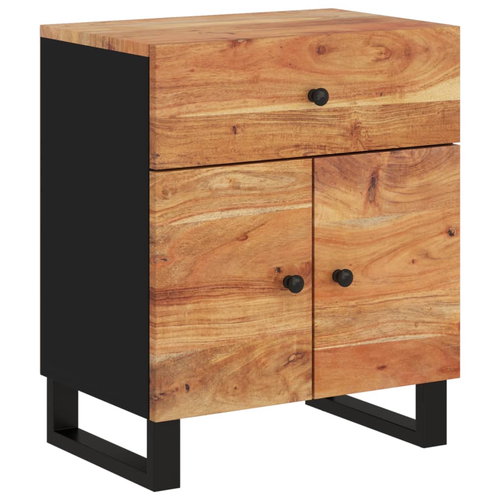Bedside Cabinet 50X33X60 Cm Solid Wood Acacia&Engineered Wood