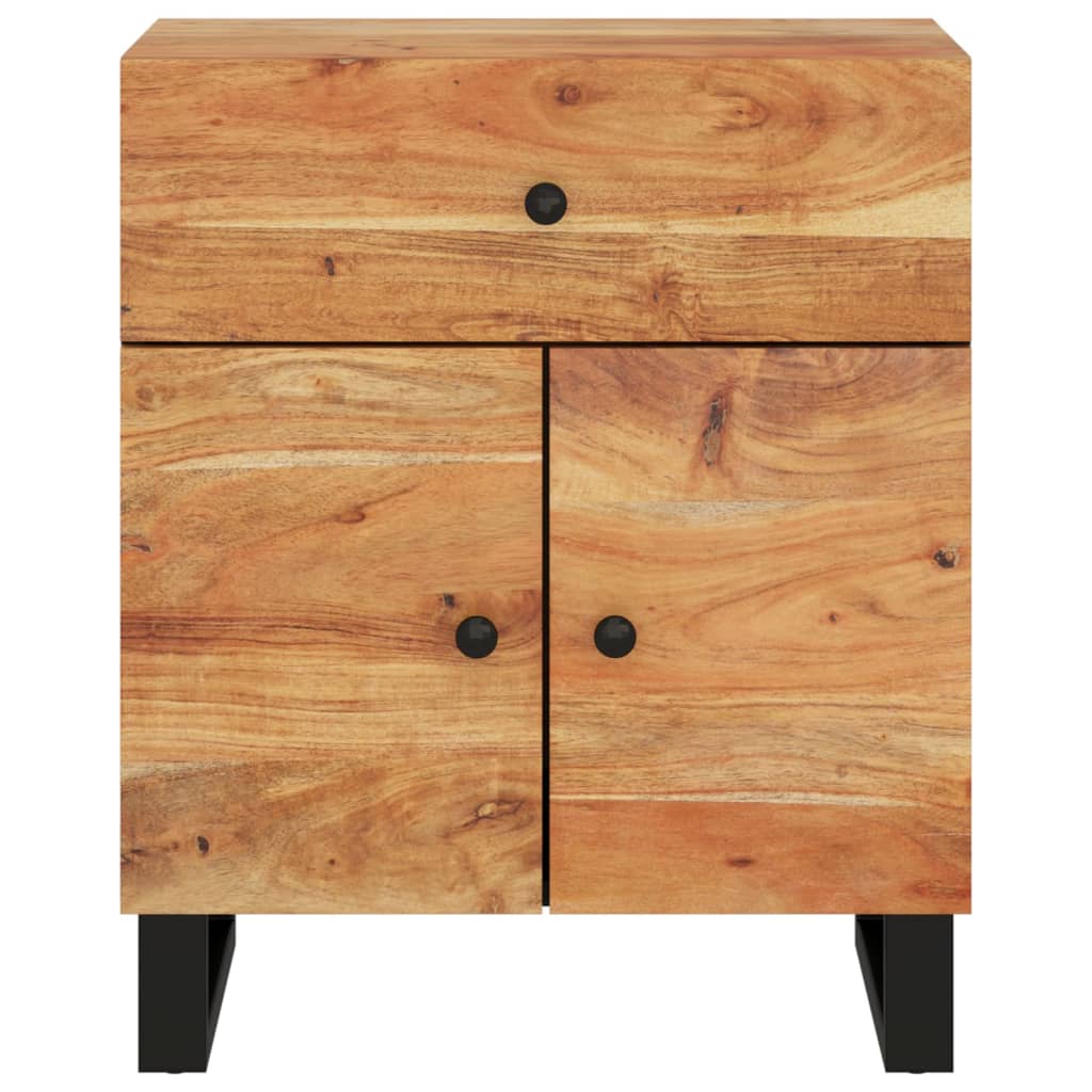 Bedside Cabinet 50X33X60 Cm Solid Wood Acacia&Engineered Wood