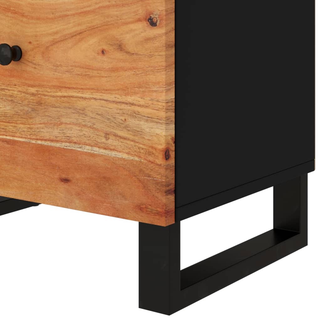 Bedside Cabinet 50X33X60 Cm Solid Wood Acacia&Engineered Wood
