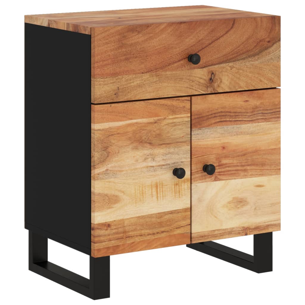 Bedside Cabinet 50X33X60 Cm Solid Wood Acacia&Engineered Wood