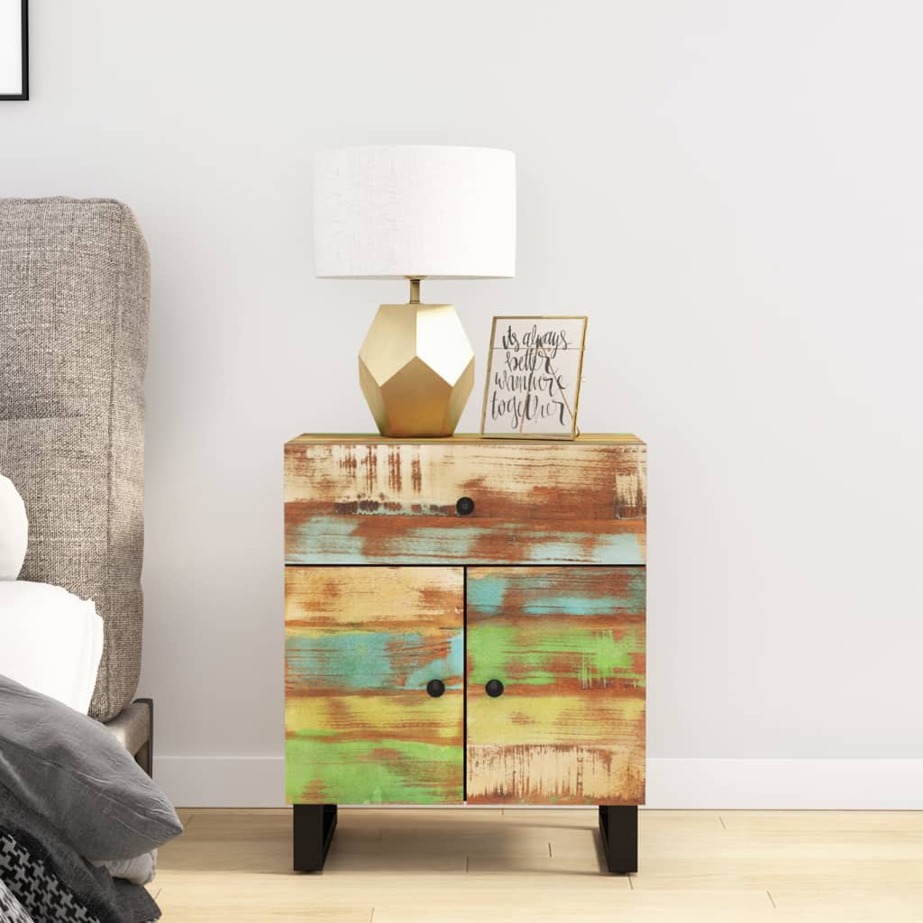 Bedside Cabinet 50X33X60 Cm Solid Wood Acacia&Engineered Wood