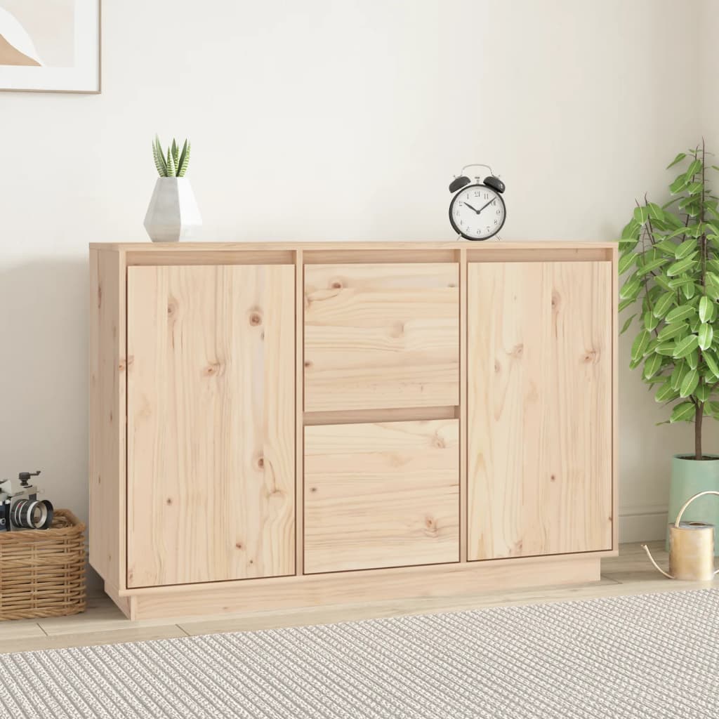 Sideboard 111X34X75 Cm Solid Wood Pine